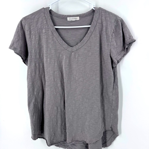 Mododoc Beige V-Neck Short Sleeve Top - Picture 1 of 6